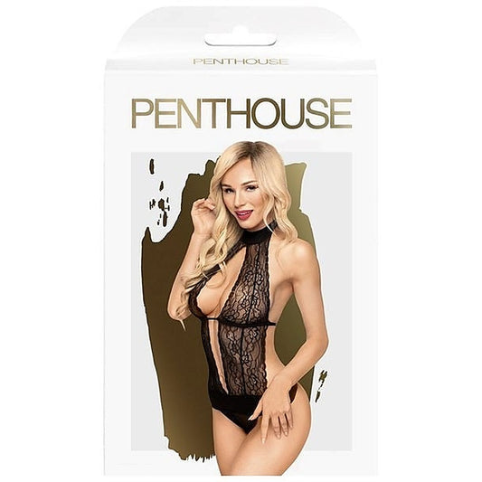 Penthouse Lingerie's Captivating High-Neck Keyhole Playsuit - Turn Heads Tonight - Babydolls and Chemises
