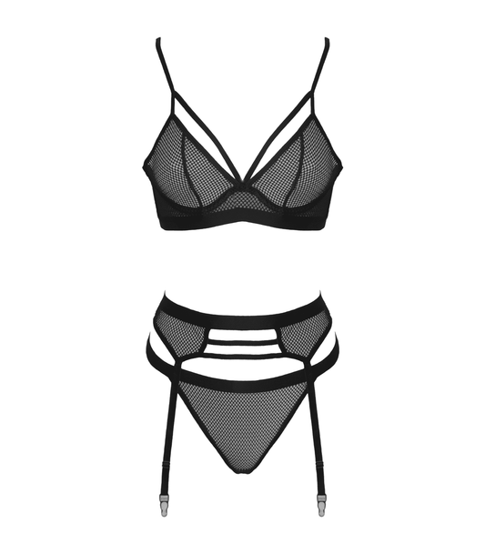 Muse Lingerie Fetish Play Sexy Bra and Panty Set Black Black Extra Large Her Fetish