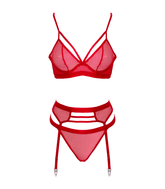Muse Lingerie Fetish Play Sexy Bra and Panty Set Red Red Extra Large Her Fetish