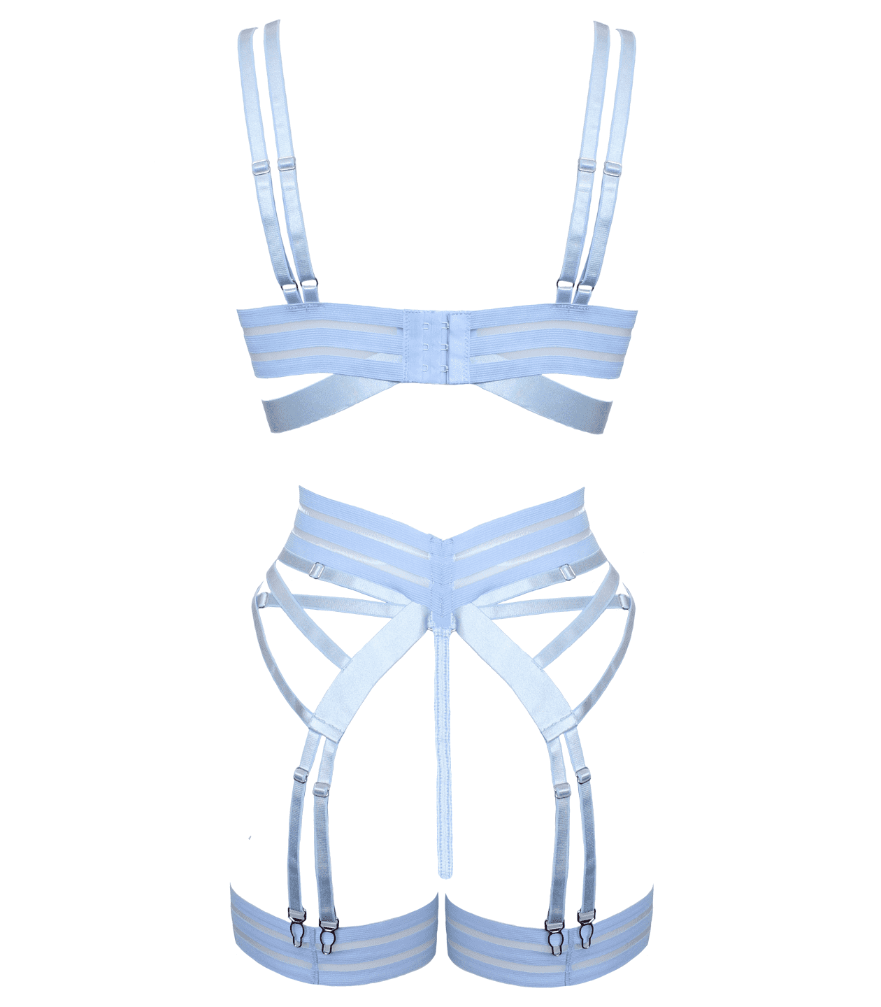 Muse Fetish Play Sexy Womens Lingerie Set Blue Her Fetish