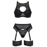 Muse 5-Piece Fetish Play Sexy Womens Lingeri Set Black Black Large Her Fetish