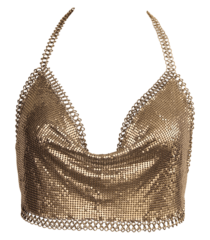 Muse Cropped Glomesh Clubwear Womens Top Default Title Skirts And Club Wear