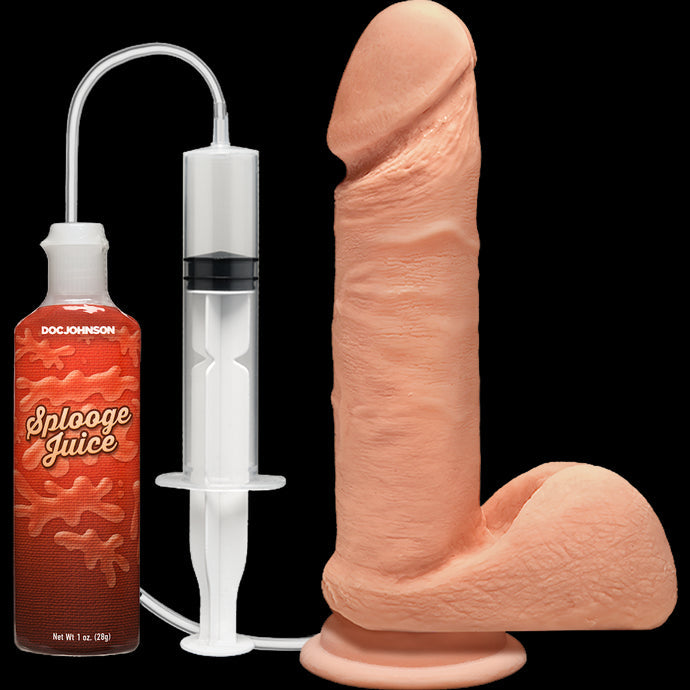 Doc Johnson The D Squirting Realistic Dong and Balls Flesh Realistic Dildos