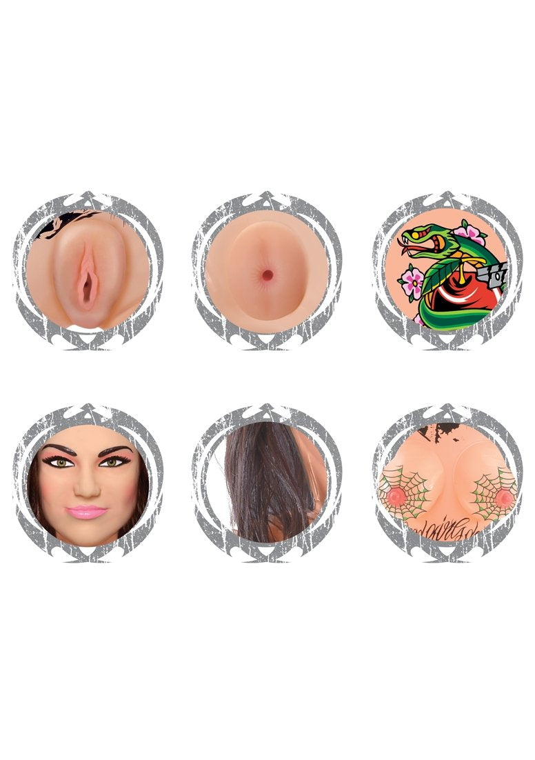 Pipedream Bonnie Rotten Collection Badass Bonnie Love Doll Masturbators and Strokers
