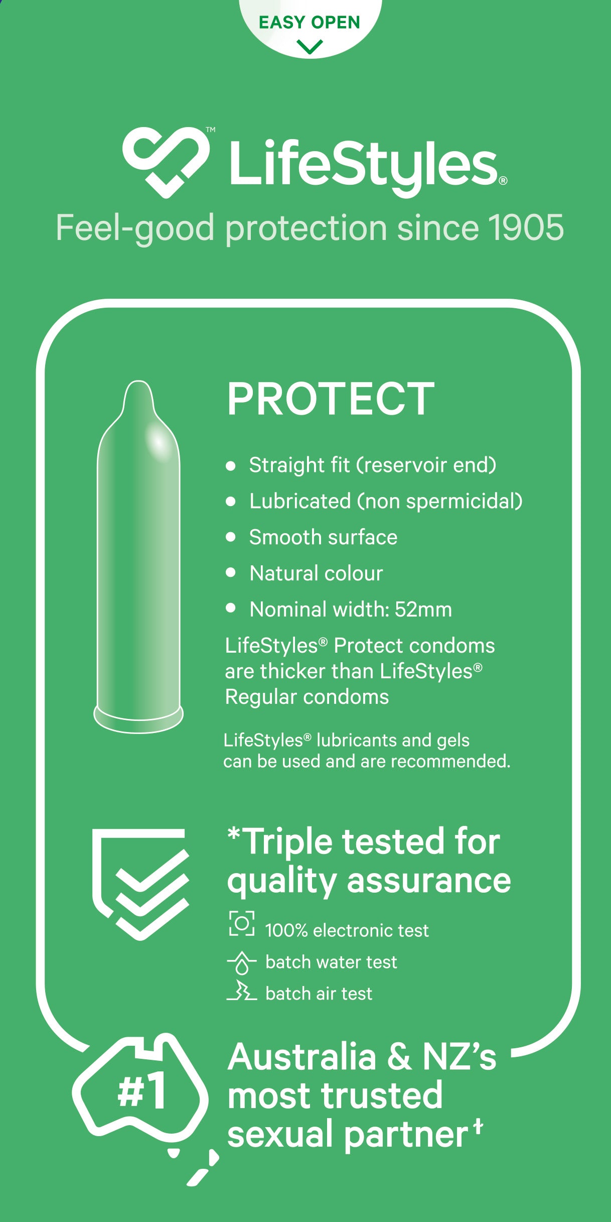 Lifestyles Regular Protect Condoms 10 Pack Condoms