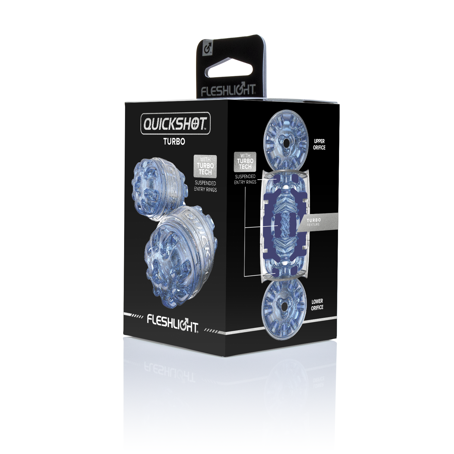Fleshlight Quickshot Turbo Male Pleasure Stroker Blue Ice Masturbators and Strokers