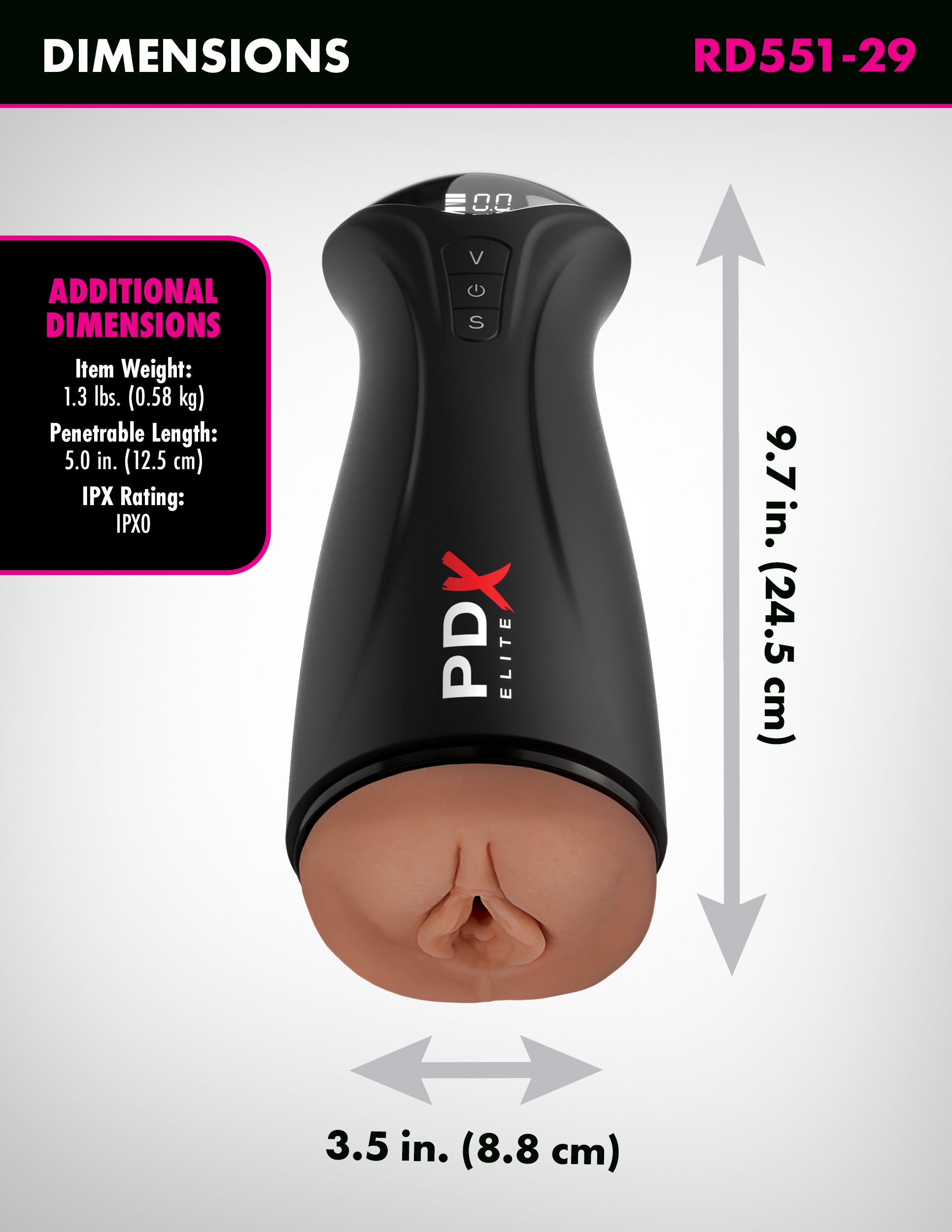 PDX Elite Fuck Gasm Realistic Male Masturbator Masturbators and Strokers
