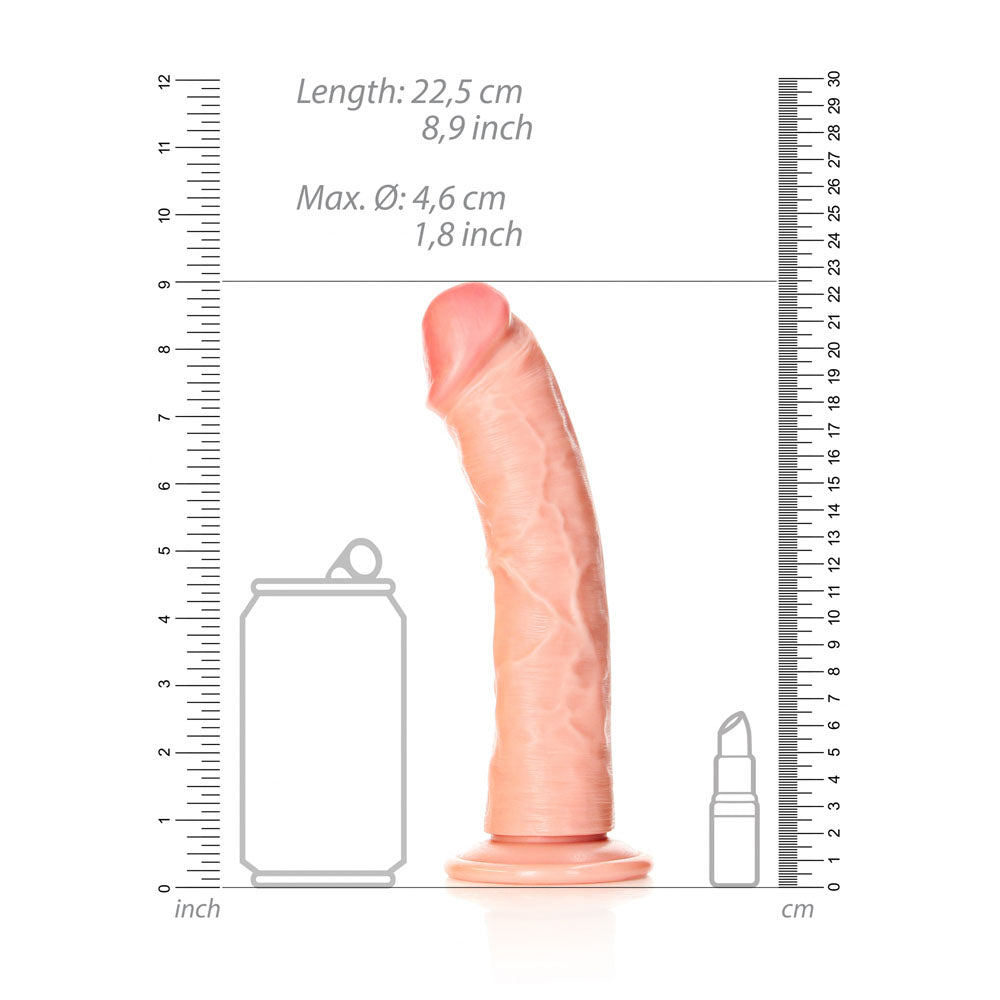 Shots Toys REALROCK Realistic Regular Curved Dildo with Suction Cup Flesh Realistic Dildos