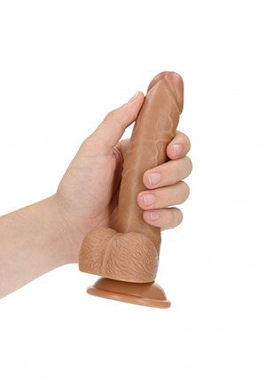 REALROCK Curved Dildo - Lifelike Sensations for Unforgettable Orgasms Tan Realistic Dildos