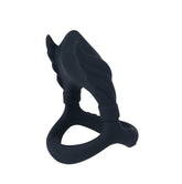 Maia ROCKY USB Rechargeable Vibrating Cock & Balls Ring Black Vibrating Cock Rings