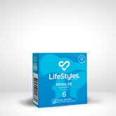 Lifestyles Regular Comfort Fit Condoms 6 Pack Condoms