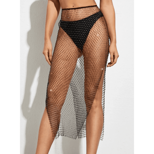 Muse Diamante Womens Mesh Skirt Her Fetish