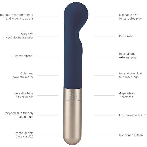 LOVE NOT WAR Kama Vibrating G Spot Massager Vibrator G-Spot Vibrators