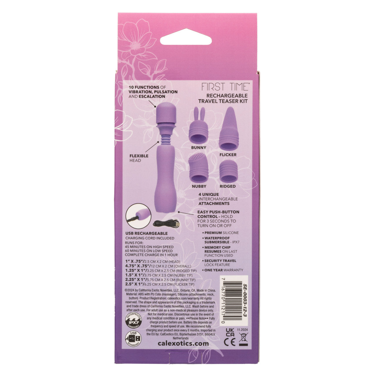 CalExotics First Time Rechargeable Travel Teaser Kit Sex Kits