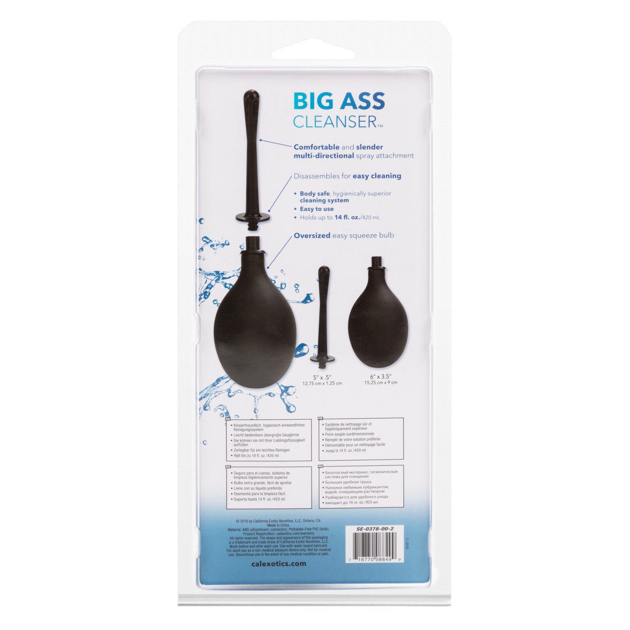 California Exotics Big Ass Cleanser Enema Bulb Enemas and Douches