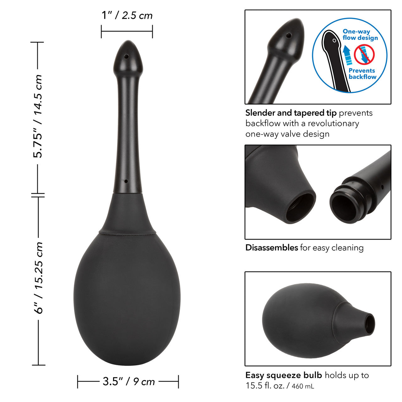 California Exotics One Way Valve Anal Douche Anal Cleansing