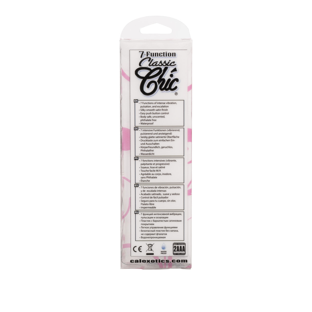 CalExotics 7 Function Classic Chic Mini G Massager Pink Waterproof Vibrators