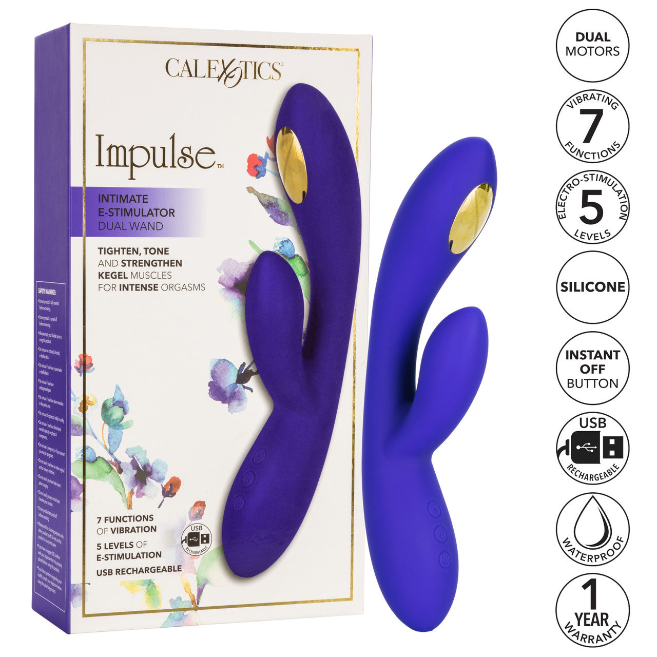 CalExotics Impulse Intimate E-Stimulator Dual Wand Rabbit Vibrators