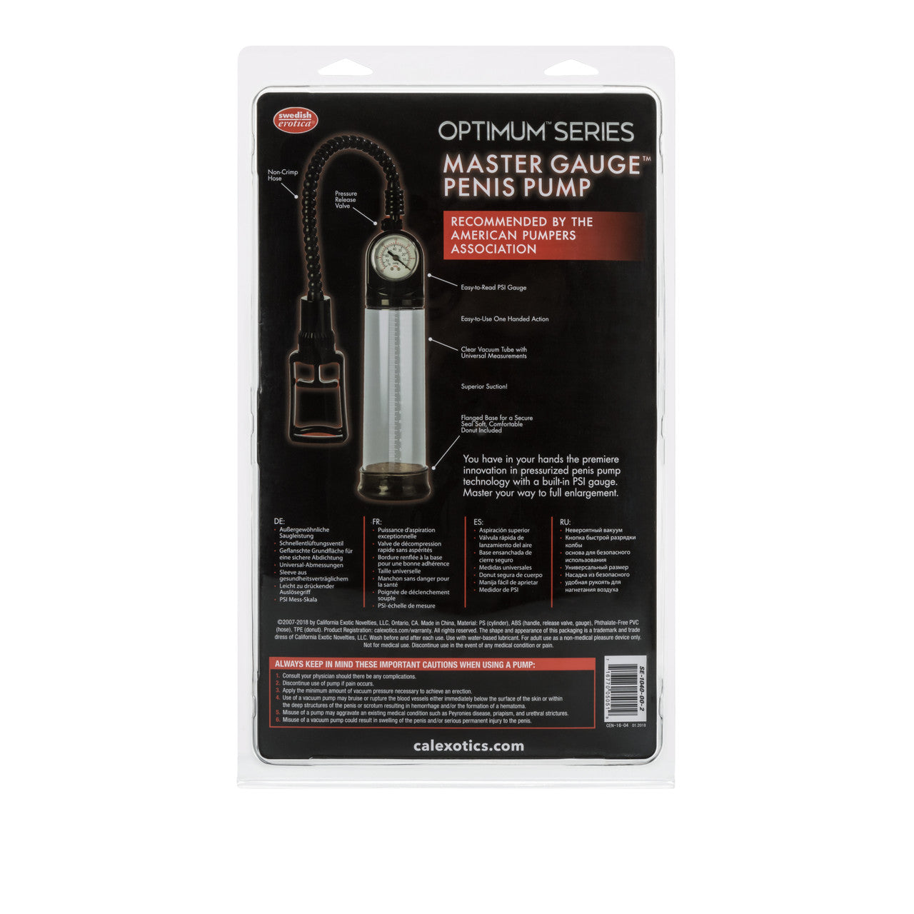 CalExotics Optimum Series Master Gauge Penis Pump Pumps, Extenders and Sleeves