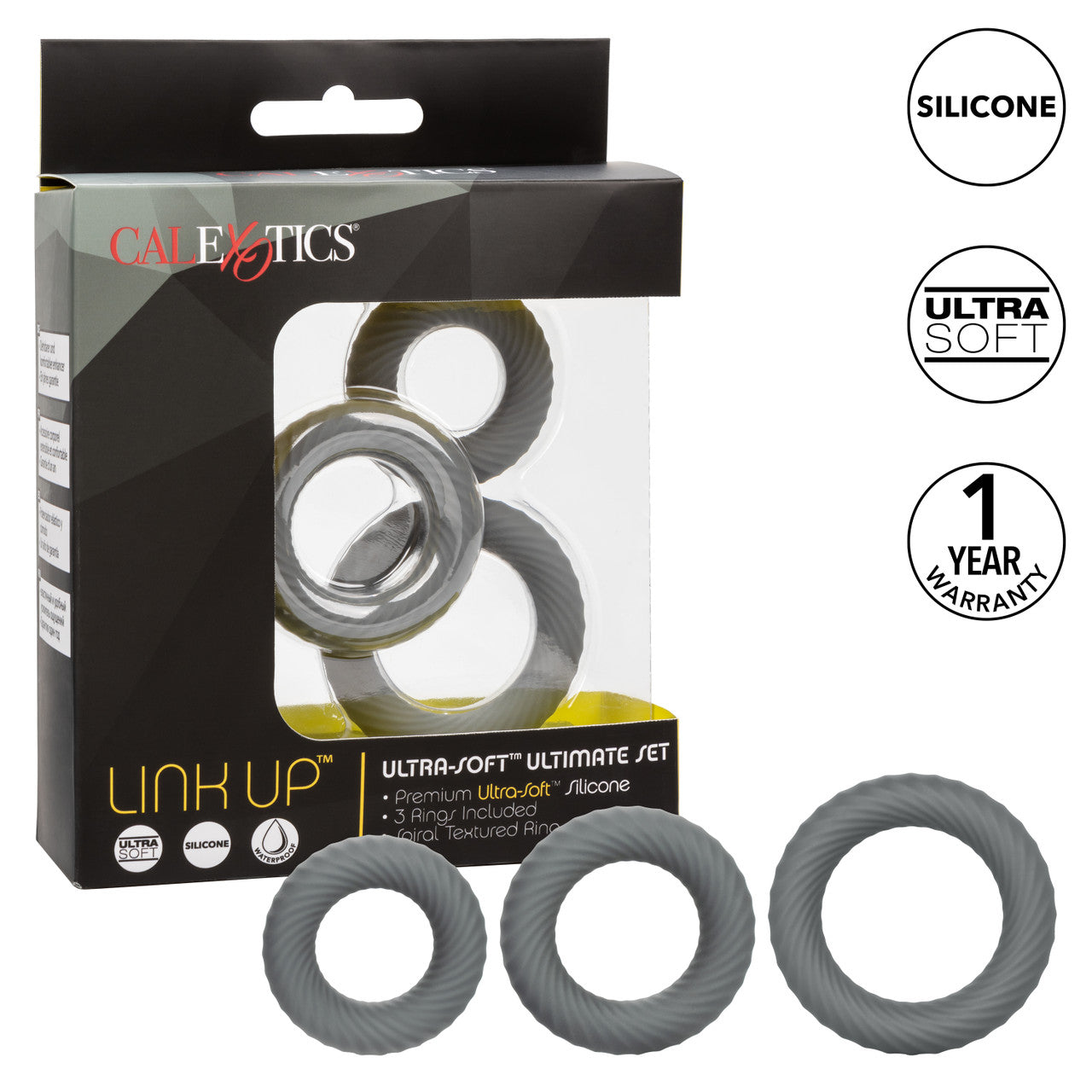 Link Up Ultra-Soft Ultimate Stretchy Male Cock Ring Set Stretchy Cock Rings