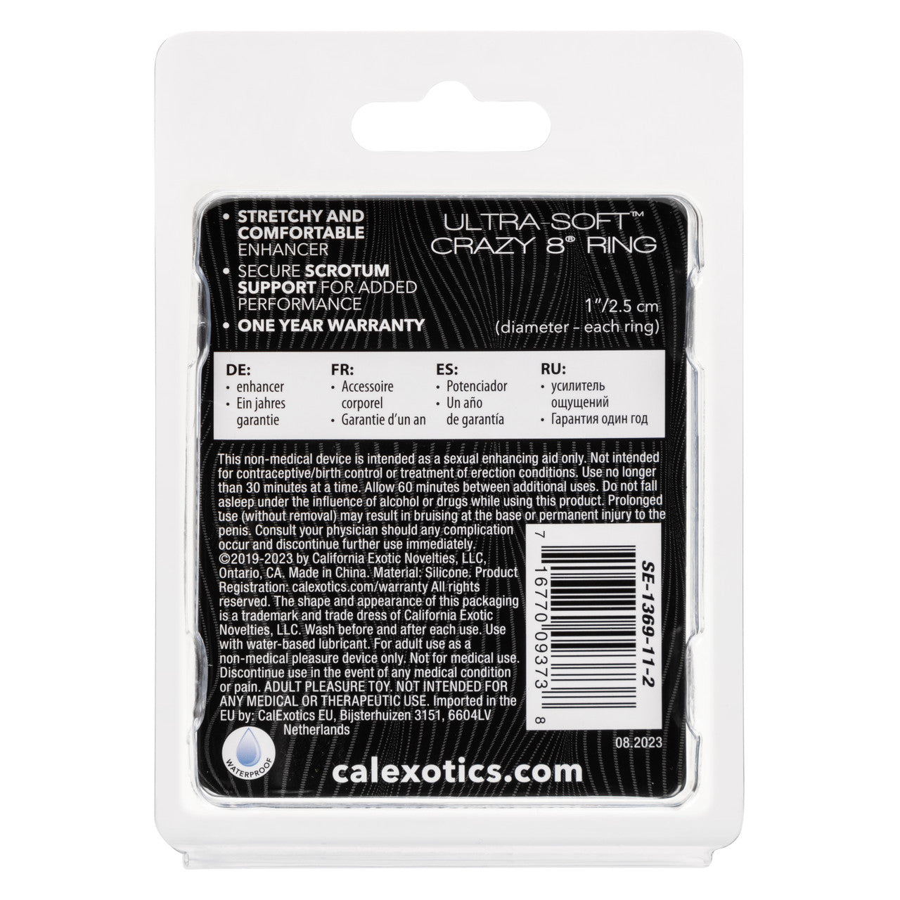 CalExotics Alpha Ultra-Soft Crazy 8 Mens Cock Ring Stretchy Cock Rings