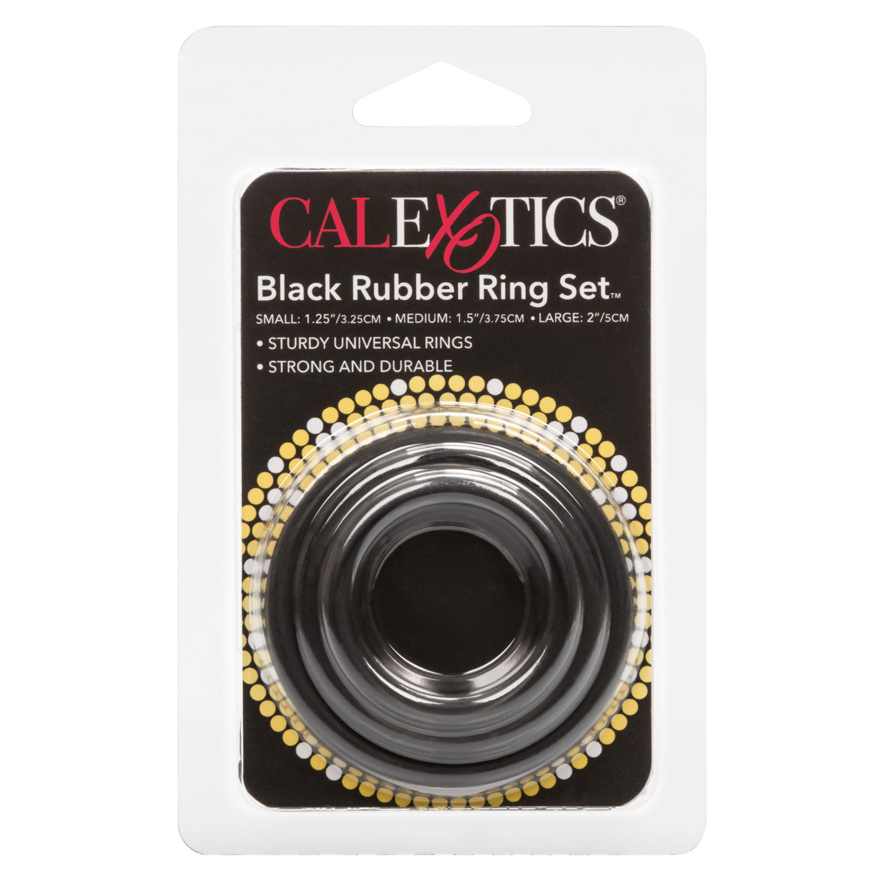 CalExotics 3 Piece Stretchy Rubber Cock Ring Set Stretchy Cock Rings