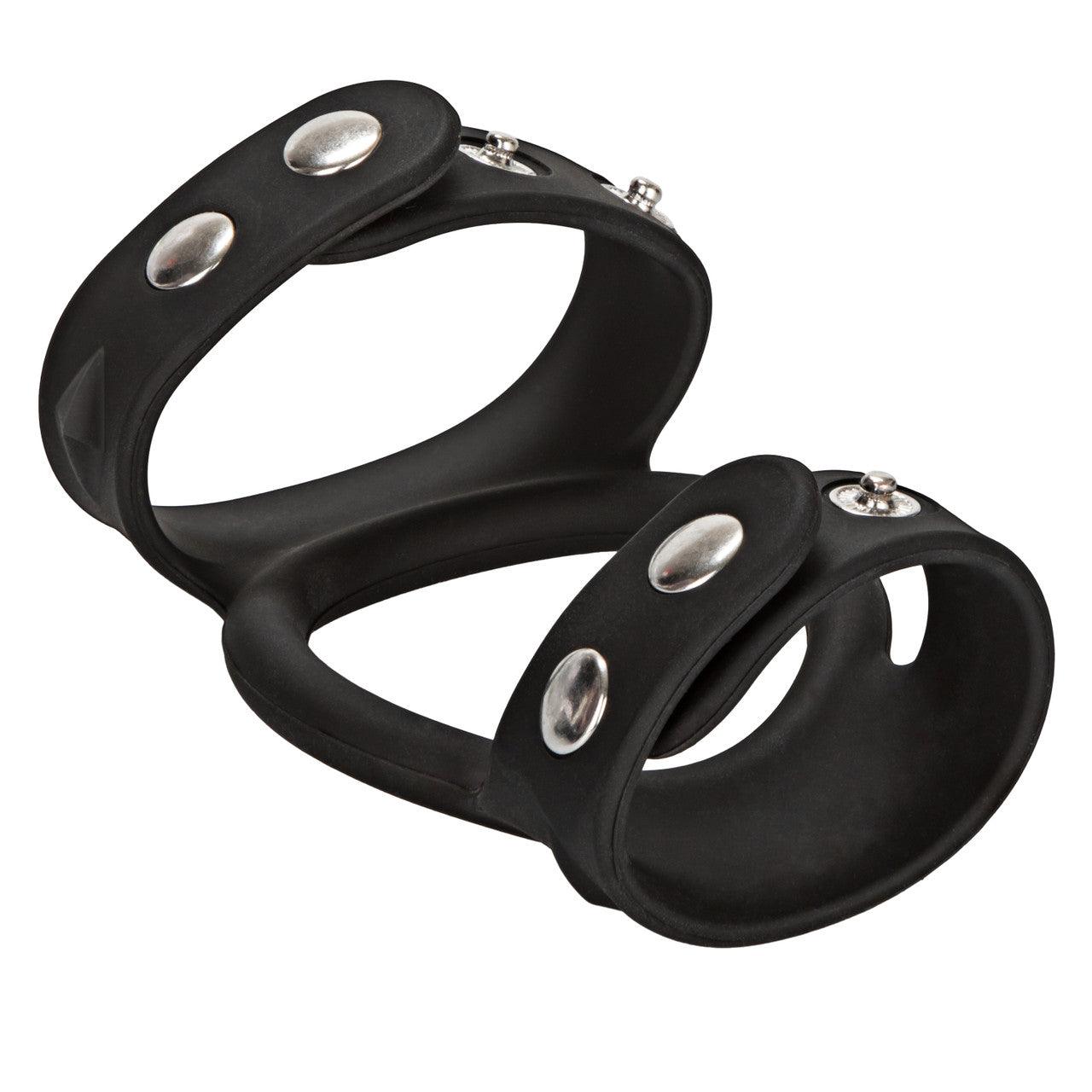 CalExotics Silicone Tri-Snap Male C and B Cage Stretchy Cock Rings