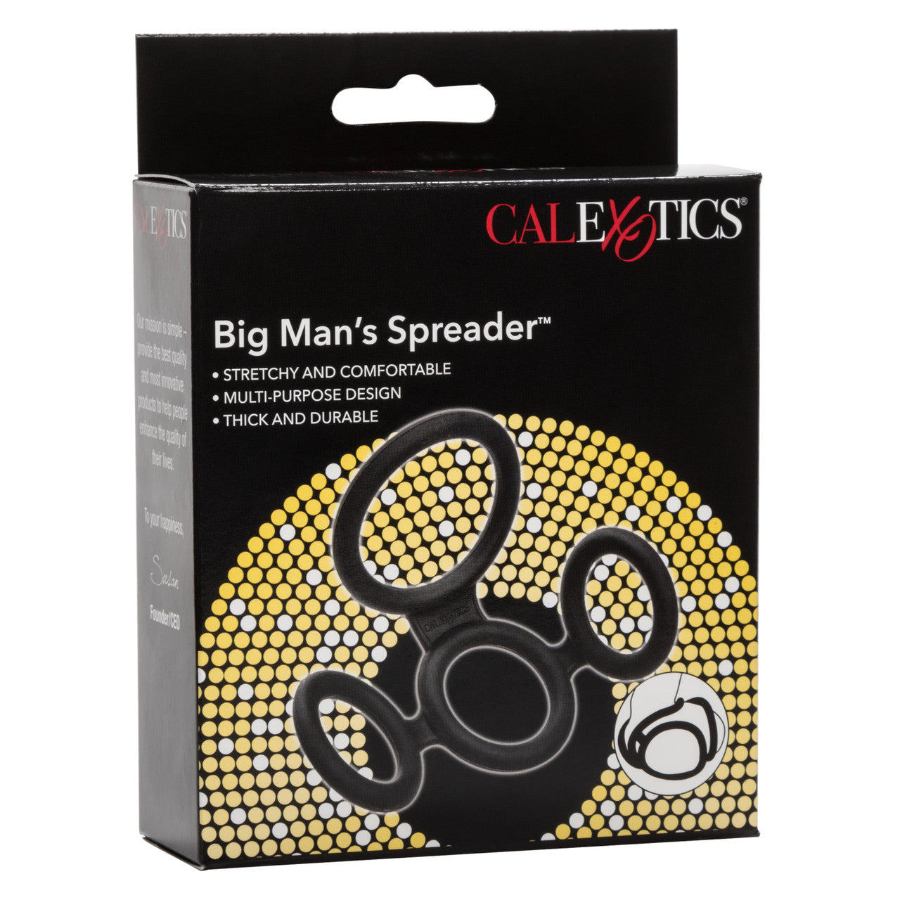 California Exotics Big Mans Spreader Stretchy Cock Ring Ball and Cock Toys