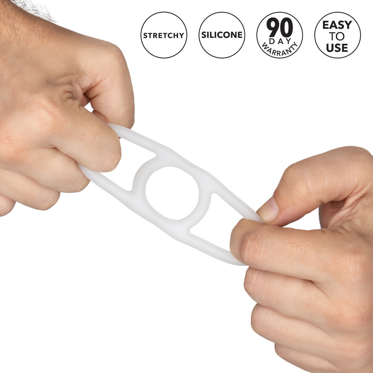 California Exotics Commander Male Erection Enhancer Stretchy Cock Rings