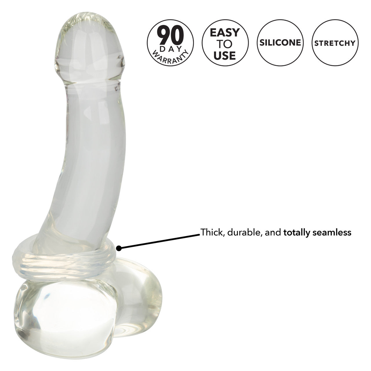 California Exotics Premium Silicone Cock Ring Medium Stretchy Cock Rings
