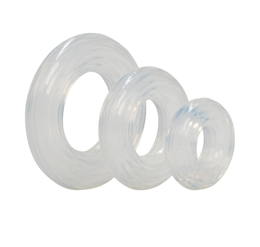 California Exotics Premium Silicone Cock Ring Set Stretchy Cock Rings
