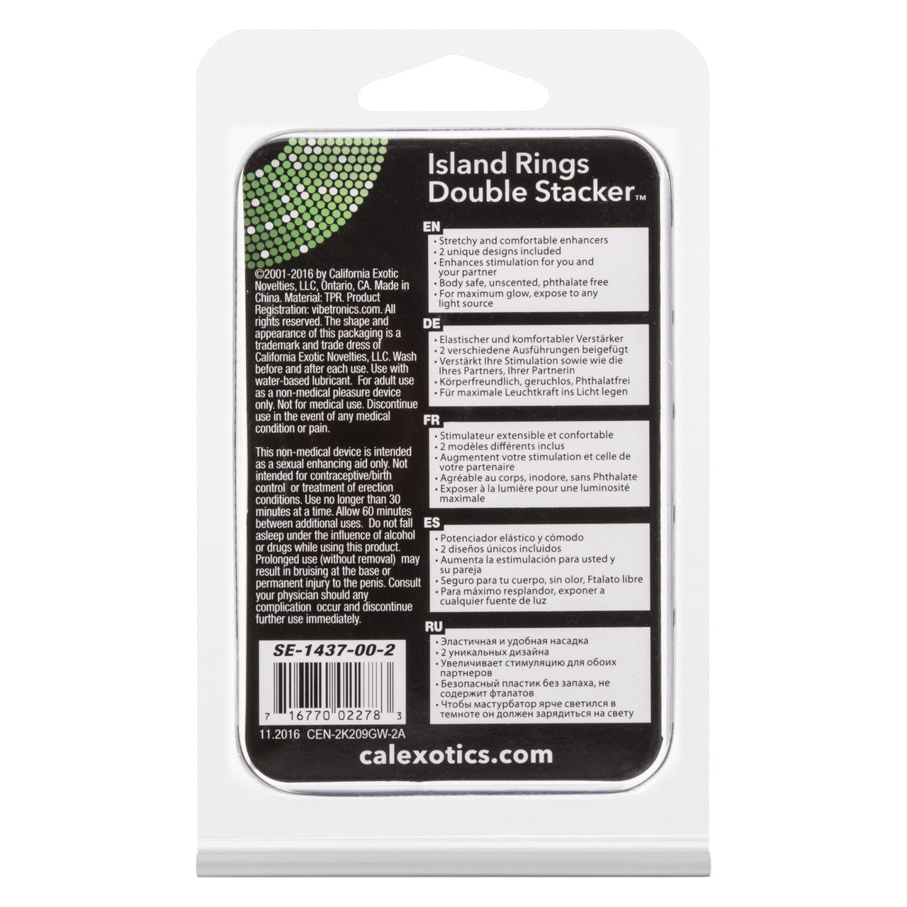 CalExotics Double Stacker Island Mens Cock Ring Cock Rings