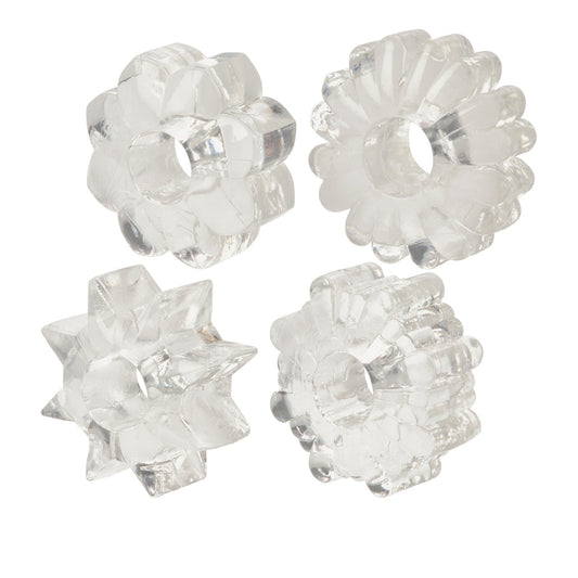 Basic Essentials Set of 4 Super Stretchy Cock Rings Stretchy Cock Rings