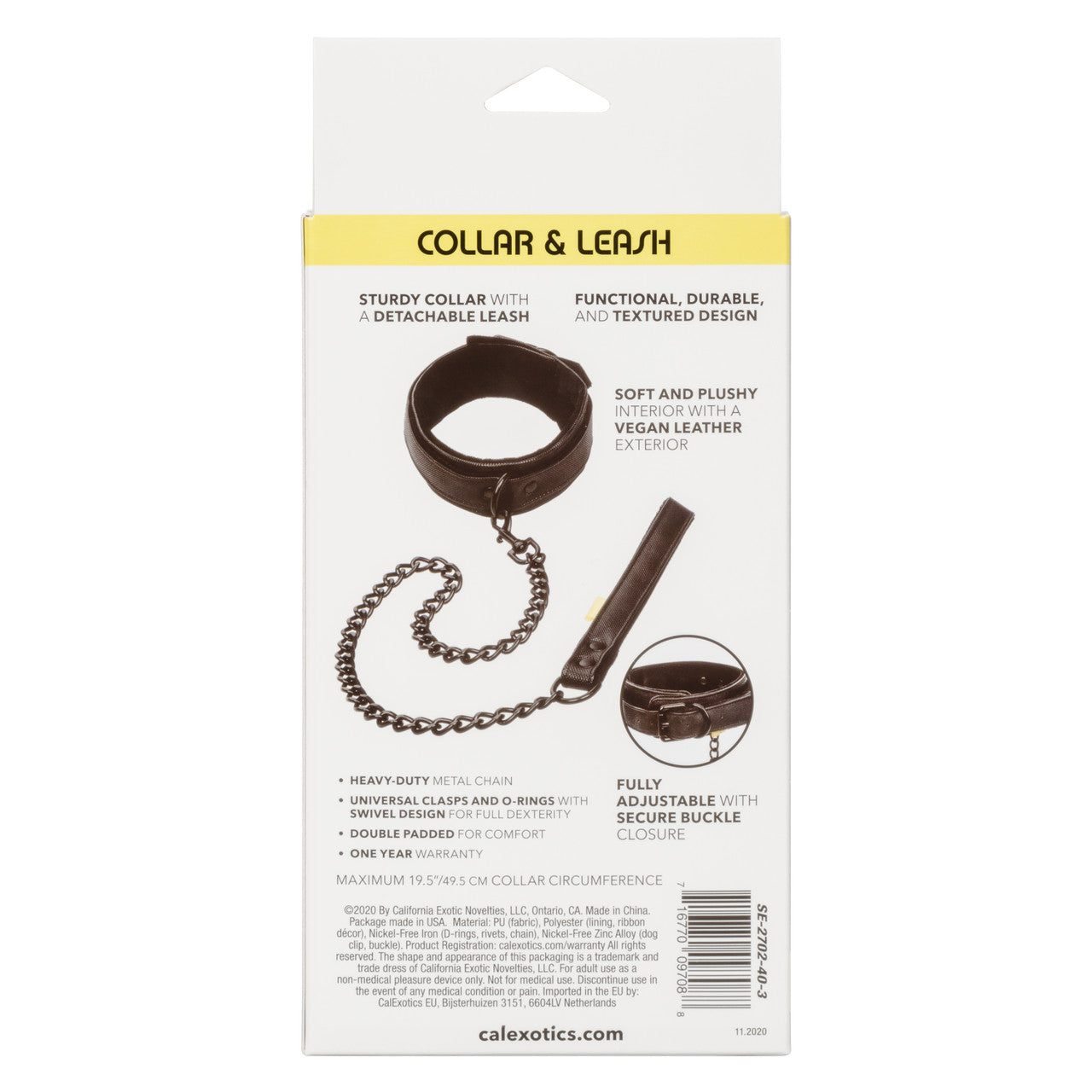 California Exotics Boundless Bondage Collar and Leash Collars and Leads