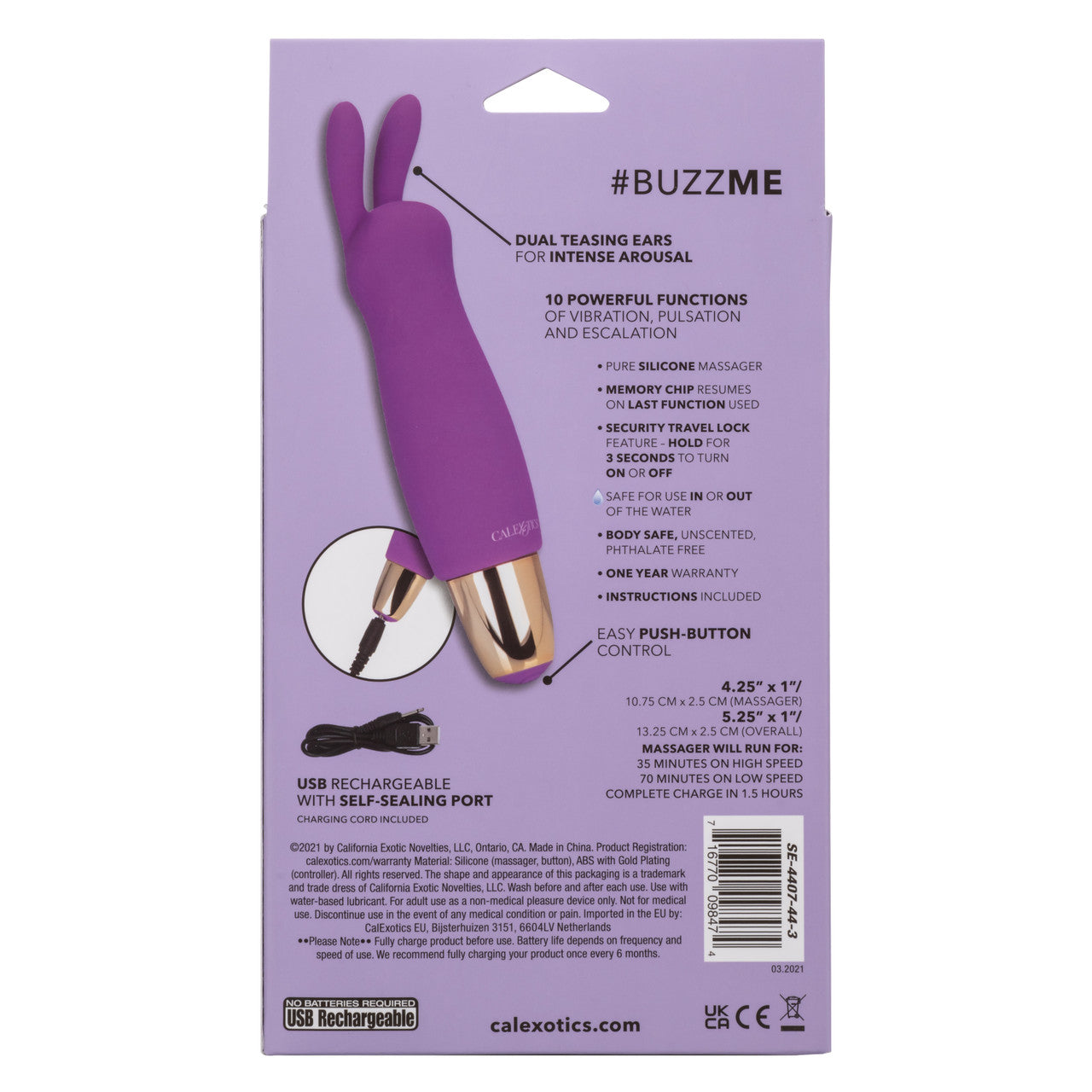 California Exotics Slay BuzzMe Adult Vibrator Personal Massagers