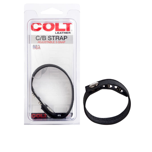 Colt Adjustable 3 Snap Leather Strap Cock Ring Cock Rings