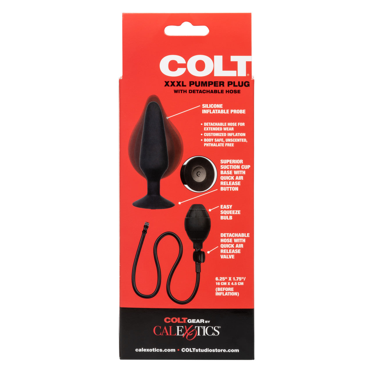 Colt XXXL Pumper Plug with Detachable Hose Inflatable Dildos and Vibrators