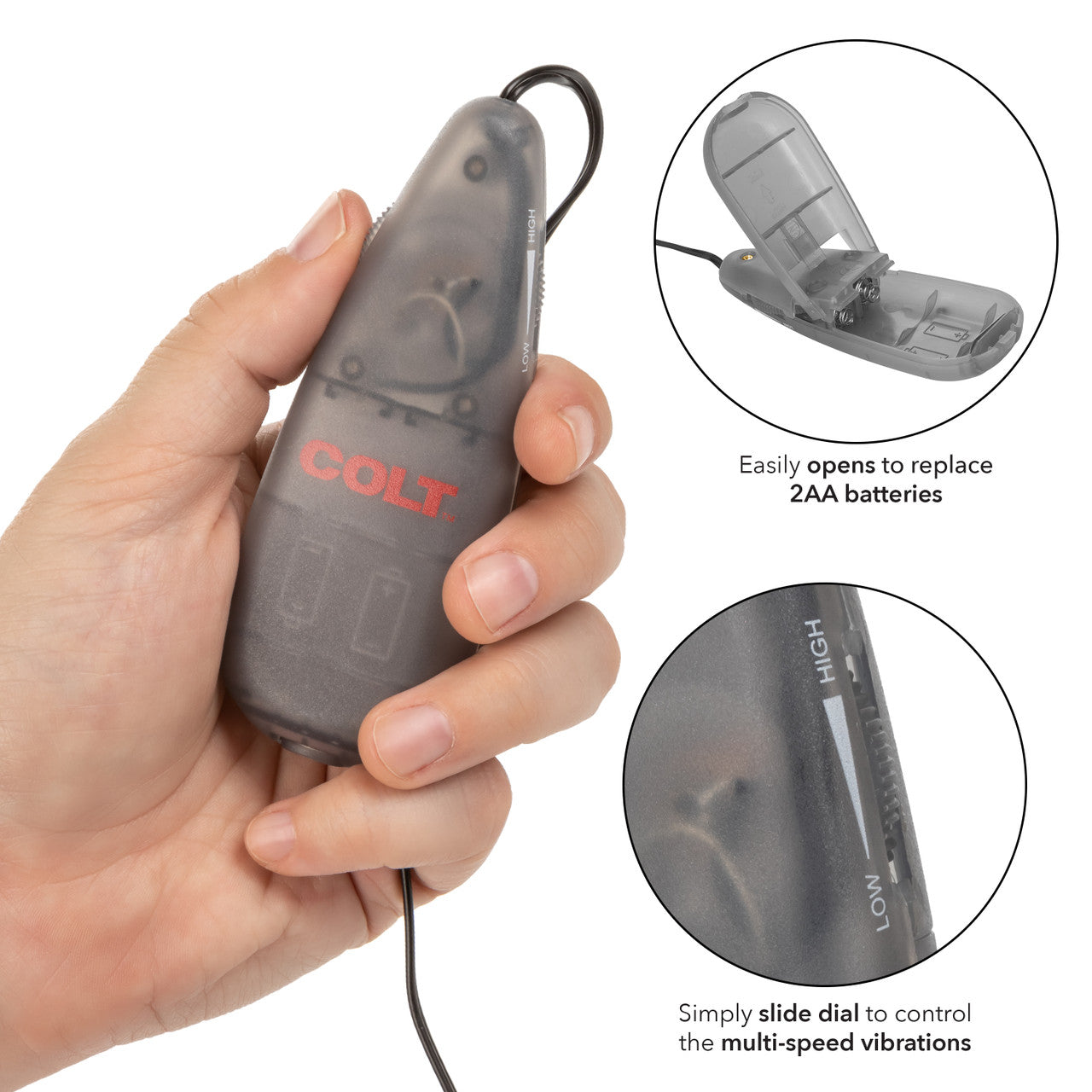 COLT Multi-Speed Power Pak Bullet Vibrator Remote Control Vibrators