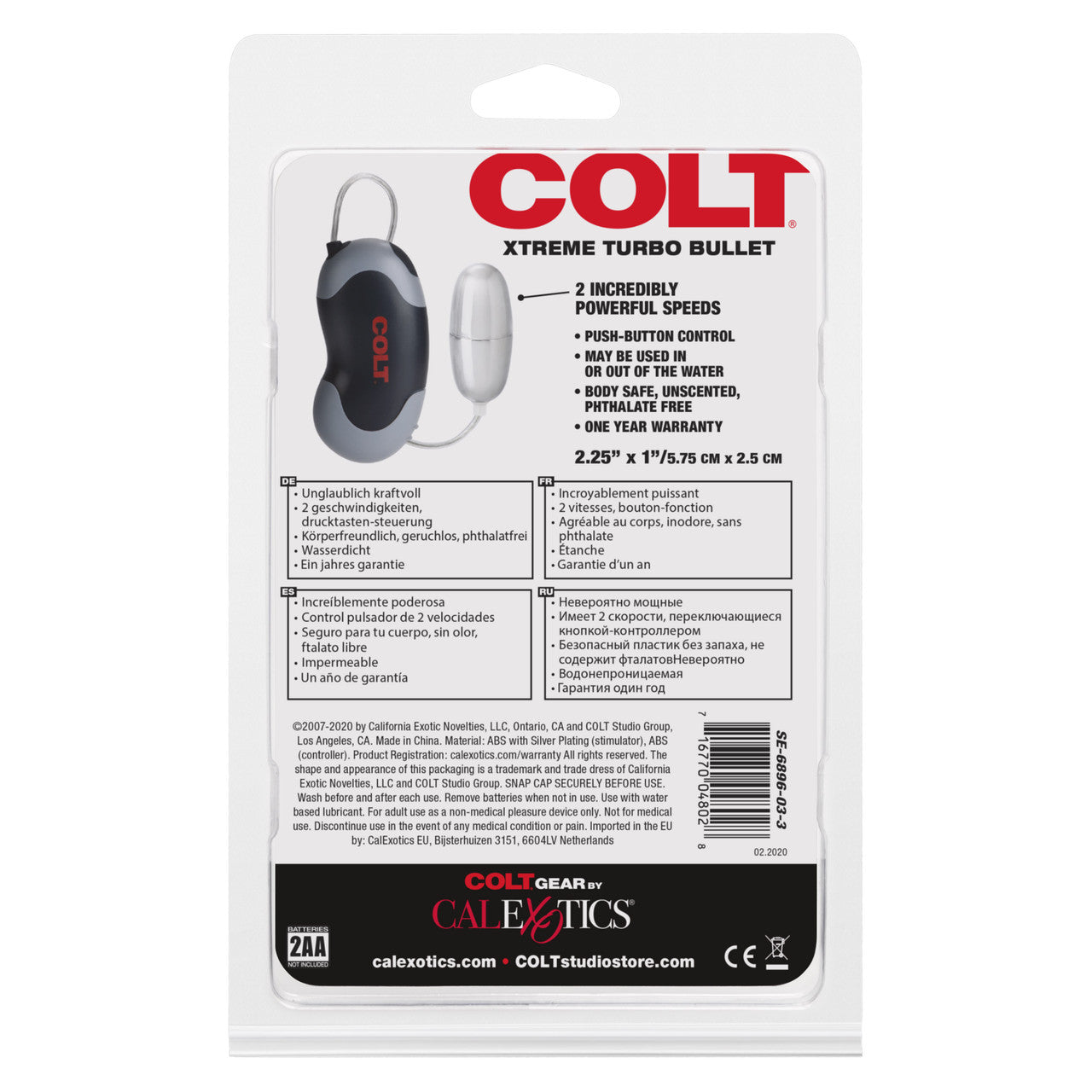 Colt Extreme Turbo Waterproof Bullet Vibrator Bullet Vibrators