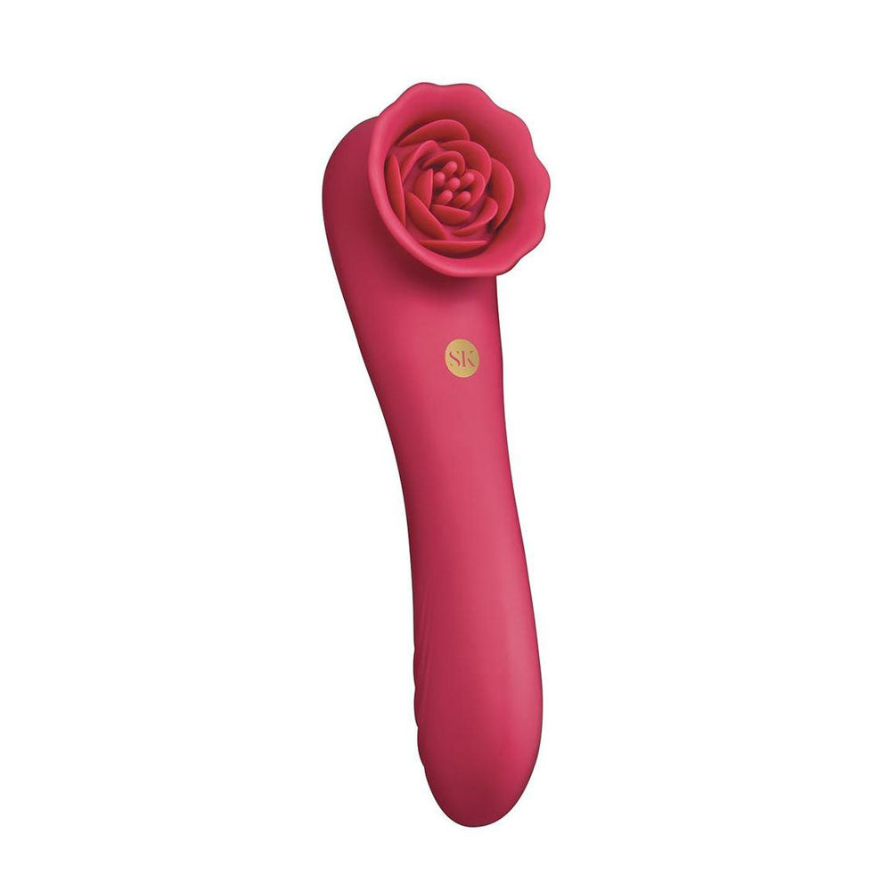 Xgen Secret Kisses ROSEGASM ROSE QUAKE Tapping Vibrator Red Clit Ticklers and Pulsators