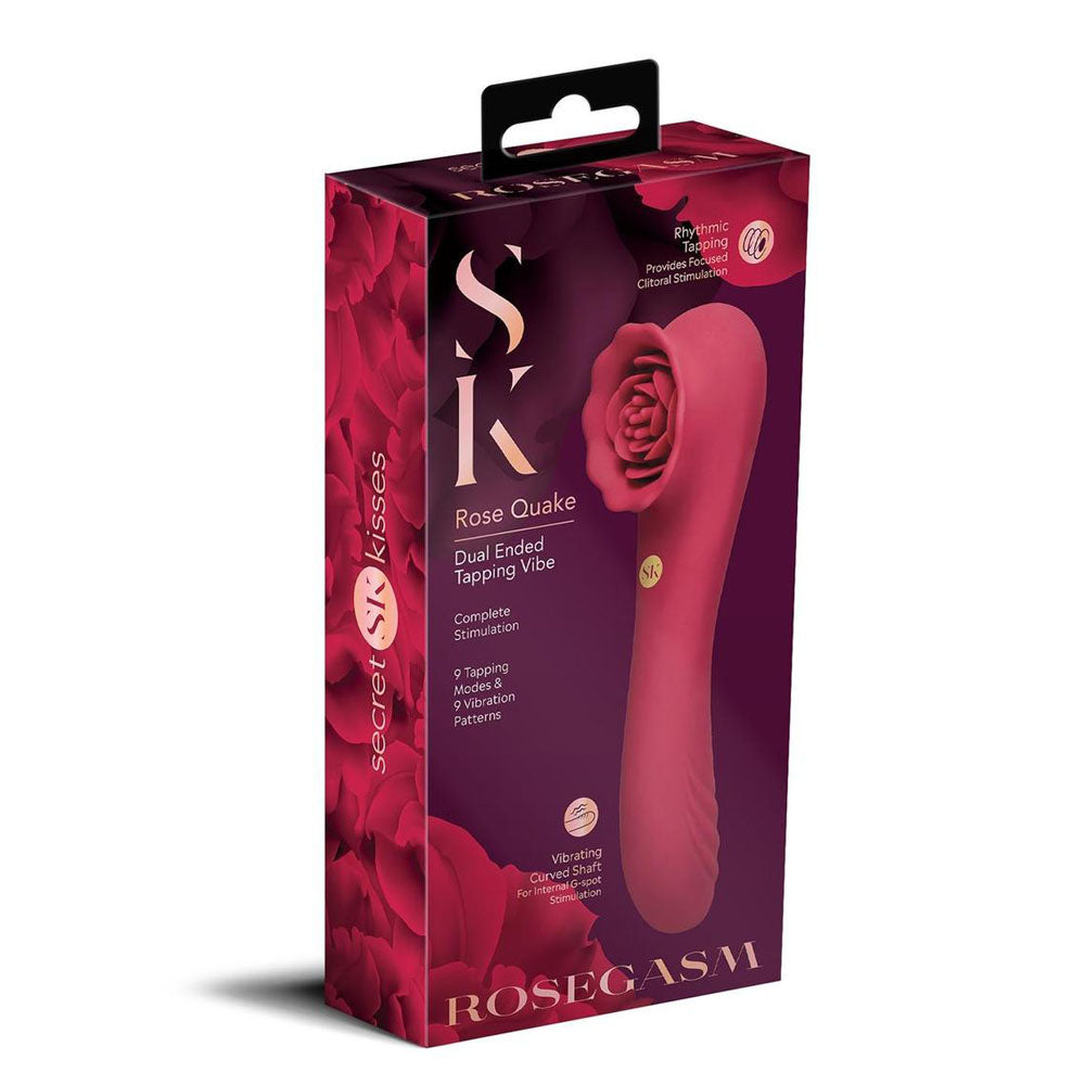 Xgen Secret Kisses ROSEGASM ROSE QUAKE Tapping Vibrator Clit Ticklers and Pulsators
