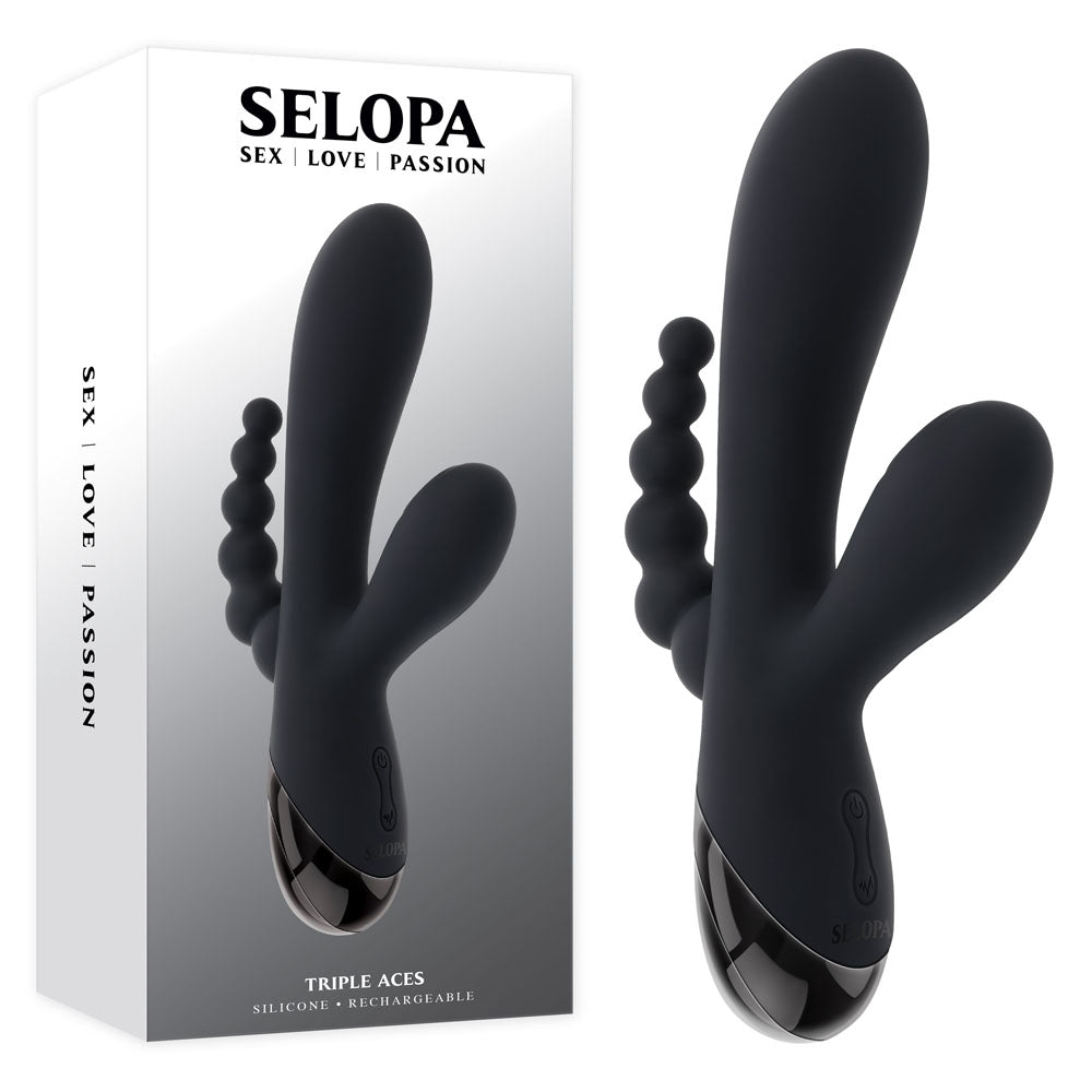 Evolved Selopa TRIPLE ACES Rechargeable Triple Stimulator Vibe G-Spot Vibrators