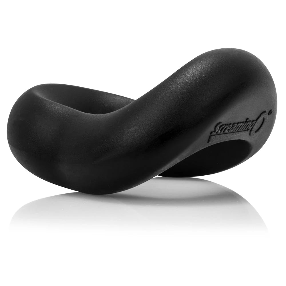 Screaming O SwingO Curve Silicone Stretchy Penis Ring Black Stretchy Cock Rings