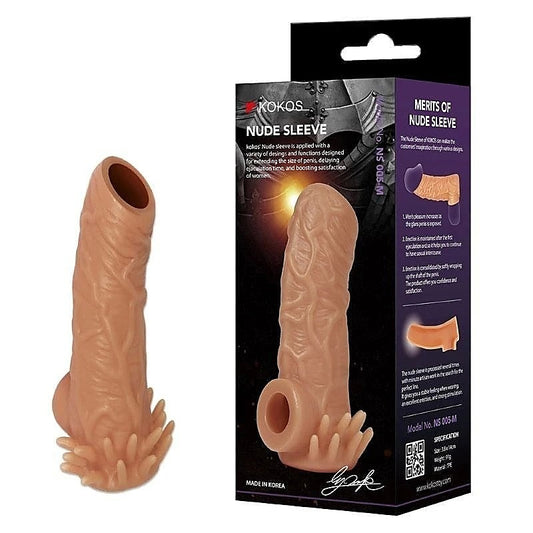 Kokos Nude Penis Enlargement Cock Sleeve 5 Medium - Pumps, Extenders and Sleeves