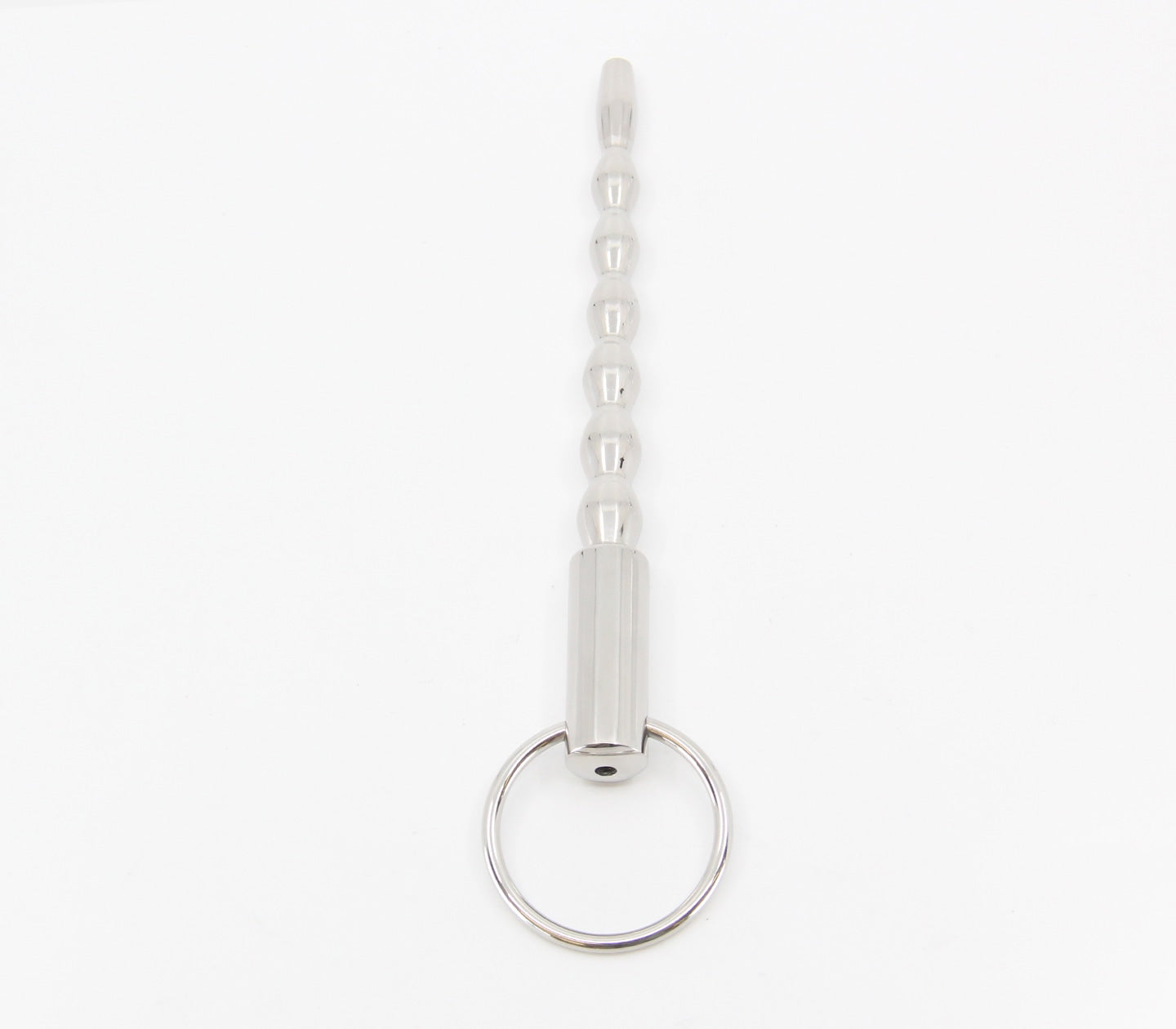 Love In Leather Stepped Ripple Penis Plug With Ring Urethral Sounds