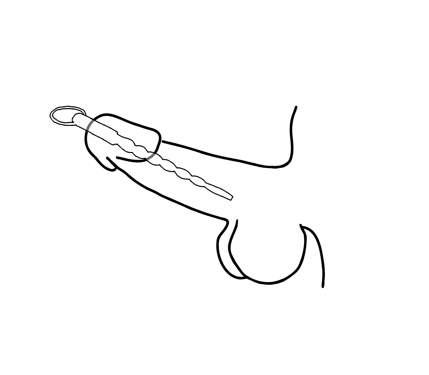 Love In Leather Stepped Ripple Penis Plug With Ring Urethral Sounds