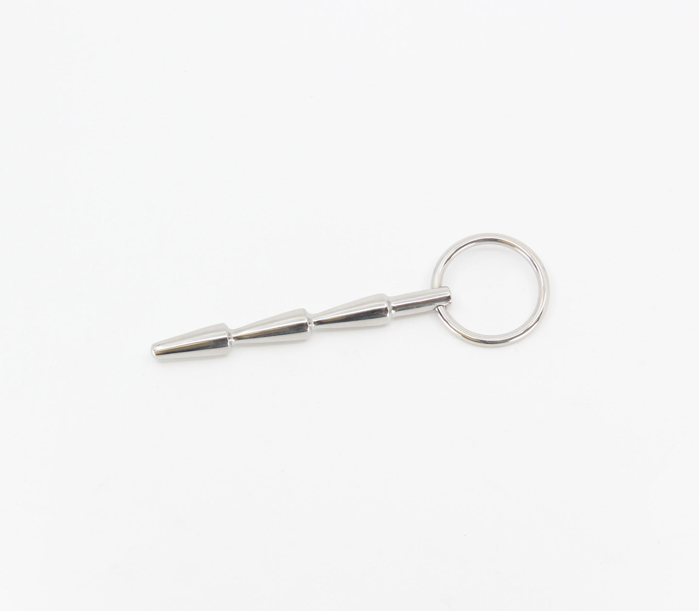 Love In Leather Solid Ridged Penis Plug With Ring Default Title Urethral Sounds