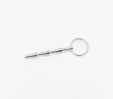 Love In Leather Solid Ridged Penis Plug With Ring Default Title Urethral Sounds