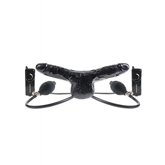 Fetish Fantasy Inflatable Vibrating Double Delight Strap-On - Strap On Sextoys