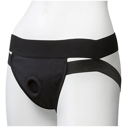 Vac-U-Lock Panty Harness Plug Dual Strap S/M Black